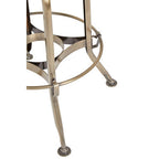 Brass Finish and Ash Wood Adjustable Bar Stool | Gator