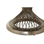 Black Tempered Glass Top Coffee Table with Silver Base | Anzio