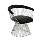 Black Velvet and Brushed Silver Chair | Anzio