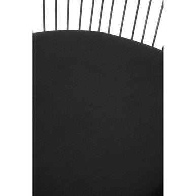 Black Velvet and Brushed Silver Chair | Anzio