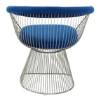 Navy Blue Velvet and Brushed Silver Chair | Anzio