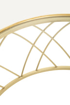 Gold Base Round Coffee Table with Clear Glass Top | Ackley