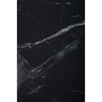 Black Marble Top Console Table with Intricate Silver Base | Arenza