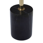 Gold Frame T-Shape End Table with Black Marble Top, Oria