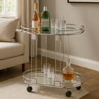 Oval Mirrored Trolley | Oria