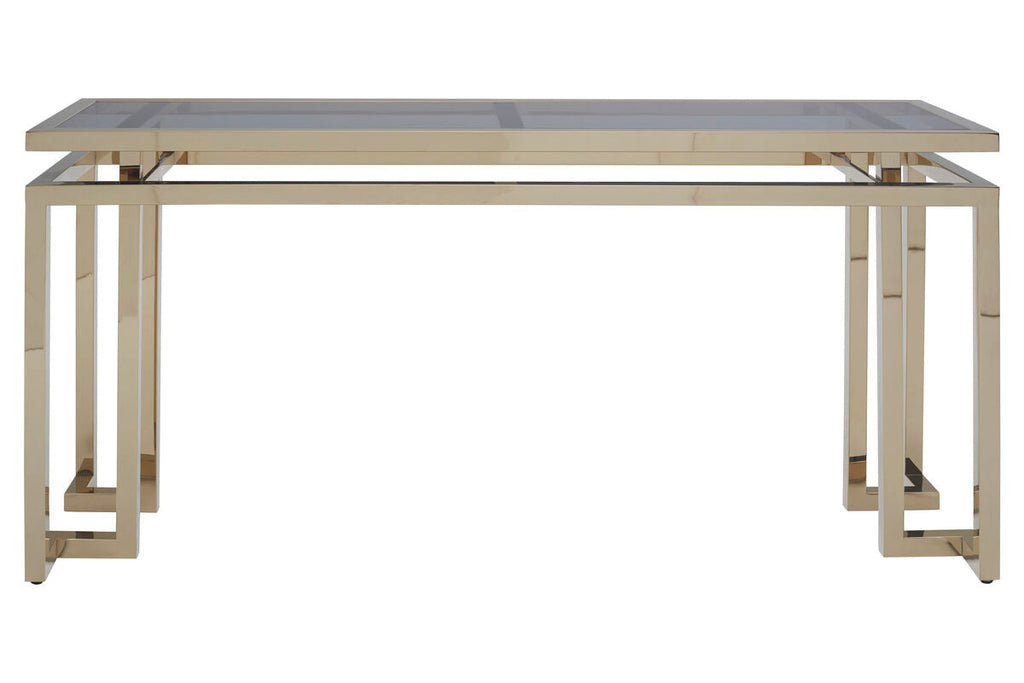 Grey Glass Top Console Table | Oria
