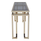Grey Glass Top Console Table | Oria
