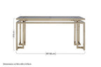 Grey Glass Top Console Table | Oria