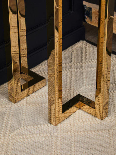 Grey Glass Top Console Table | Oria