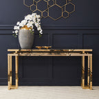 Grey Glass Top Console Table | Oria