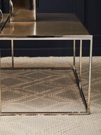 Brushed Gold and Silver Square Coffee Table | Oria