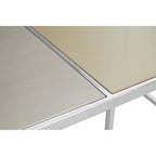 Brushed Gold and Silver Square Coffee Table | Oria