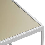 Brushed Gold and Silver Square Coffee Table | Oria