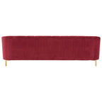 3 Seater Wine Velvet Sofa | Bella