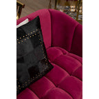 3 Seater Wine Velvet Sofa | Bella