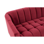 3 Seater Wine Velvet Sofa | Bella