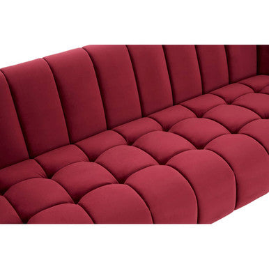 3 Seater Wine Velvet Sofa | Bella