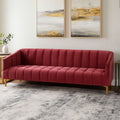 3 Seater Wine Velvet Sofa | Bella
