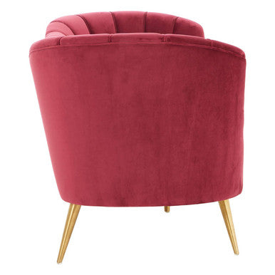 3 Seater Wine Velvet Sofa | Binky