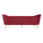 3 Seater Wine Velvet Sofa | Binky