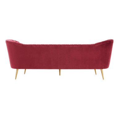 3 Seater Wine Velvet Sofa | Binky