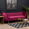 3 Seater Wine Velvet Sofa | Binky
