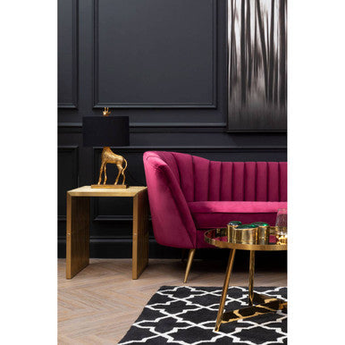 3 Seater Wine Velvet Sofa | Binky