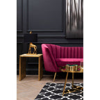 3 Seater Wine Velvet Sofa | Binky