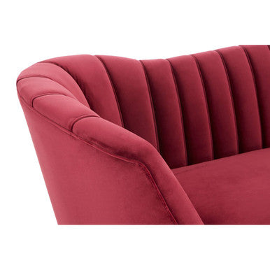 3 Seater Wine Velvet Sofa | Binky