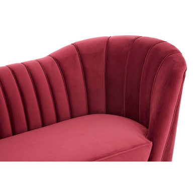 3 Seater Wine Velvet Sofa | Binky