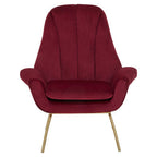 Wine Velvet Lounge Chair | Billi