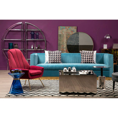 Wine Velvet Lounge Chair | Billi