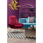 Wine Velvet Lounge Chair | Billi