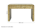 Antique Mirror Console Table with 2 Drawers in Gold Finish | Komo