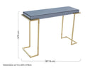 Mirrored Console Table in Gold and Grey Finish | Kaso