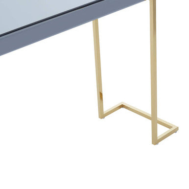 Mirrored Console Table in Gold and Grey Finish | Kaso