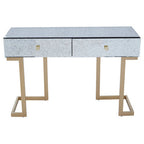Antique Mirror Console Table with 2 Drawer in Silver Finish | Kesena