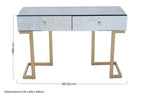 Antique Mirror Console Table with 2 Drawer in Silver Finish | Kesena