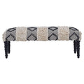 Black and White Moroccan Bench | Cefena