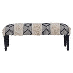 Black and White Moroccan Bench | Cefena