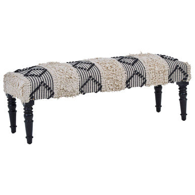Black and White Moroccan Bench | Cefena