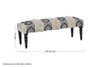 Black and White Moroccan Bench | Cefena