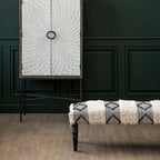 Black and White Moroccan Bench | Cefena