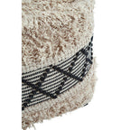 Black and White Shaggy Pouffe | Cefena