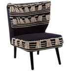 Black and White Textured Moroccan Design Chair | Cefena