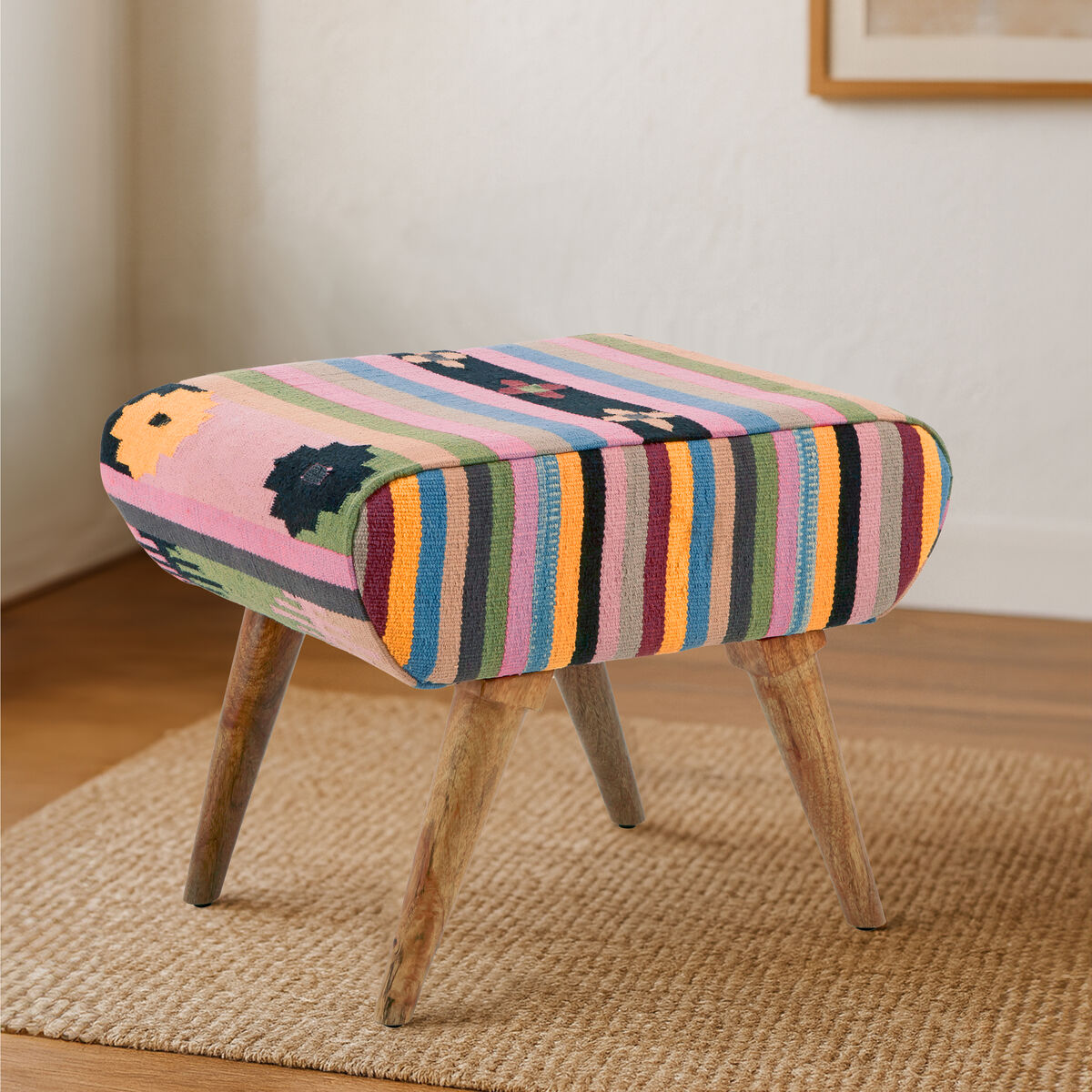 Multicolour Footstool | Cefena