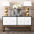 Dumas Black and White Four Door Sideboard