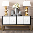 Dumas Black and White Four Door Sideboard