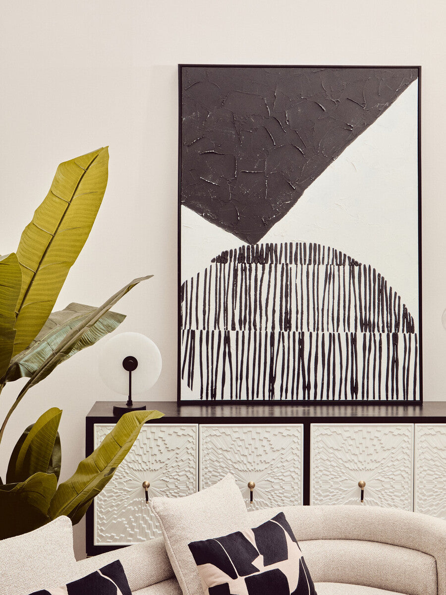 Dumas Black and White Four Door Sideboard