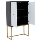 Black and White Two Door Cabinet | Dumas